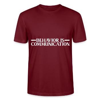 Le comportement est la communication 9 - T-shirt bio CRAFTER Stanley Stella Unisexe - bordeaux - Devant - Alina (178cm) & Michal (187cm)