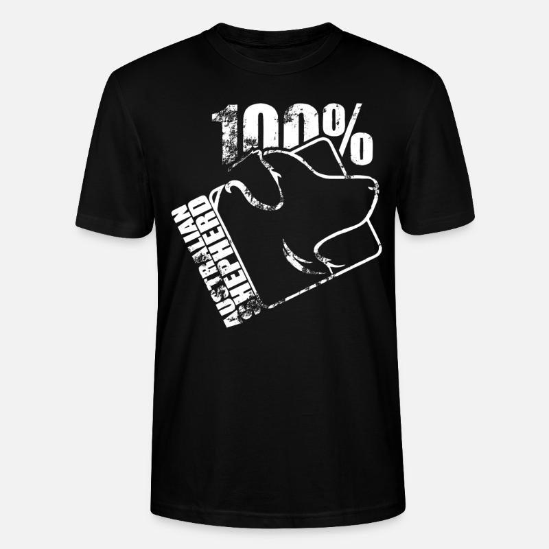 AUSTRALIAN SHEPHERD 100 - Stanley/Stella Unisex Bio-T-Shirt CRAFTER - Schwarz