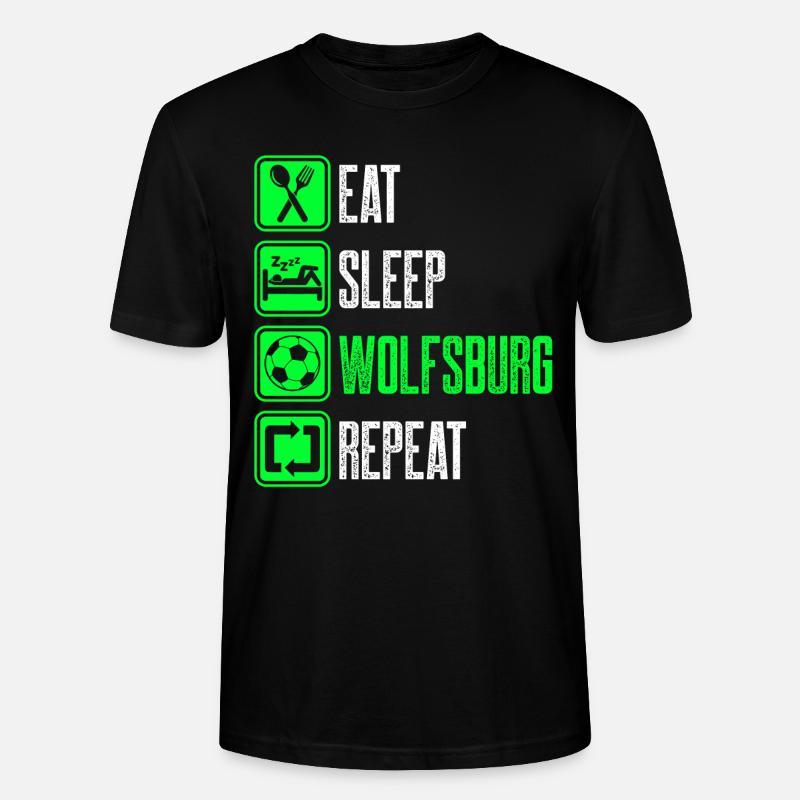 Repeat Wolfsburg - Stanley/Stella Unisex Bio-T-Shirt CRAFTER - Schwarz