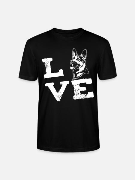 LOVE - German Shepherd - German Shepherd - Stanley/Stella CRAFTER Unisex Organic T-Shirt - black