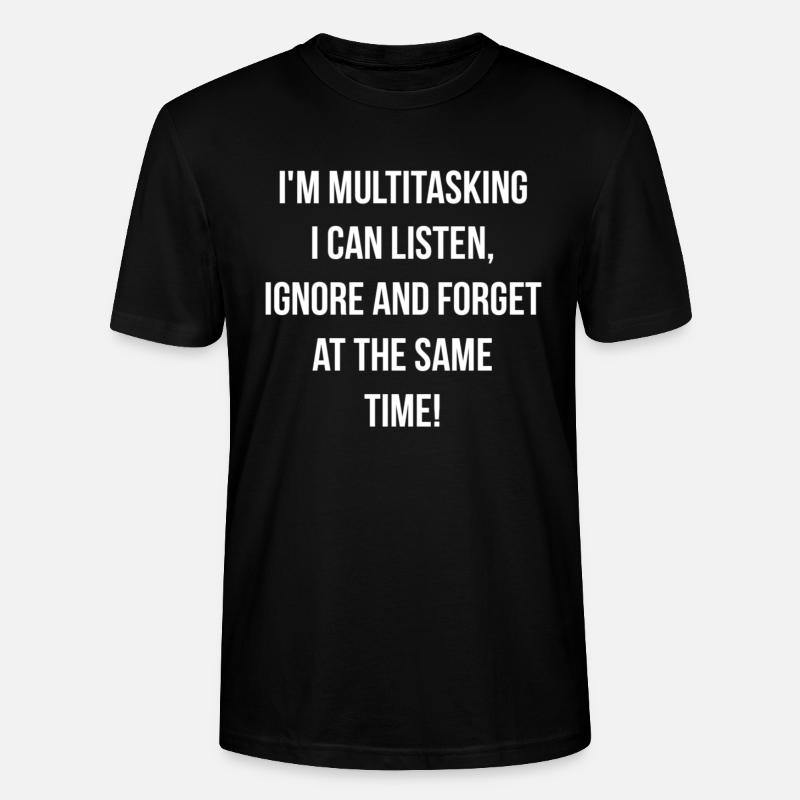 TDAH - Multitâche - T-shirt bio CRAFTER Stanley Stella Unisexe - noir