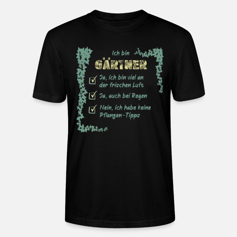 Gärtner - Stanley/Stella Unisex Bio-T-Shirt CRAFTER - Schwarz