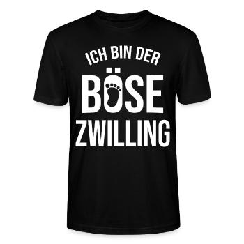 Zwillinge Zwilling - Stanley/Stella Unisex Bio-T-Shirt CRAFTER - Schwarz - Vorne - Alina (178cm) & Michal (187cm)