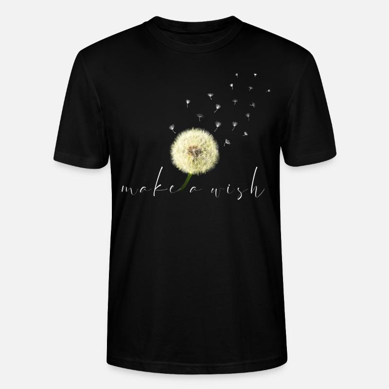 make a wish Dandelion - Stanley/Stella CRAFTER Unisex Organic T-Shirt - black