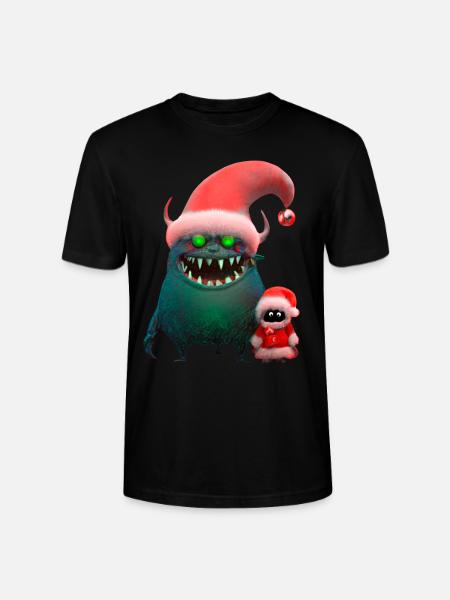 Christmas Monsters - Stanley/Stella CRAFTER Unisex Organic T-Shirt - black