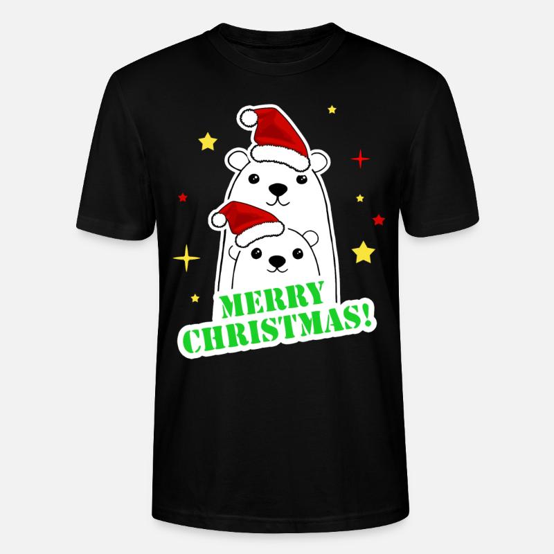 Frohe Weihnachtsfeier - Stanley/Stella Unisex Bio-T-Shirt CRAFTER - Schwarz
