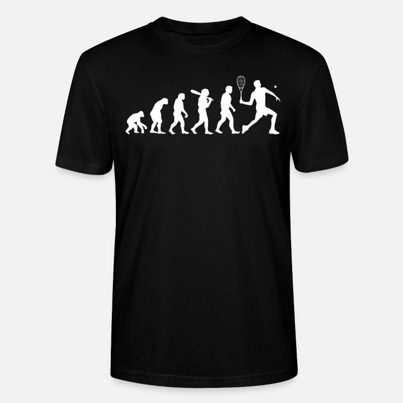 Evolution Squash Player - Stanley/Stella CRAFTER Unisex Organic T-Shirt - black
