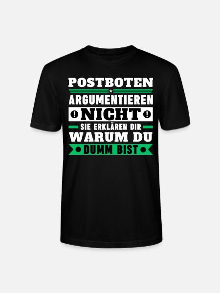 Postboten argumentieren nicht - Stanley/Stella Unisex Bio-T-Shirt CRAFTER - Schwarz
