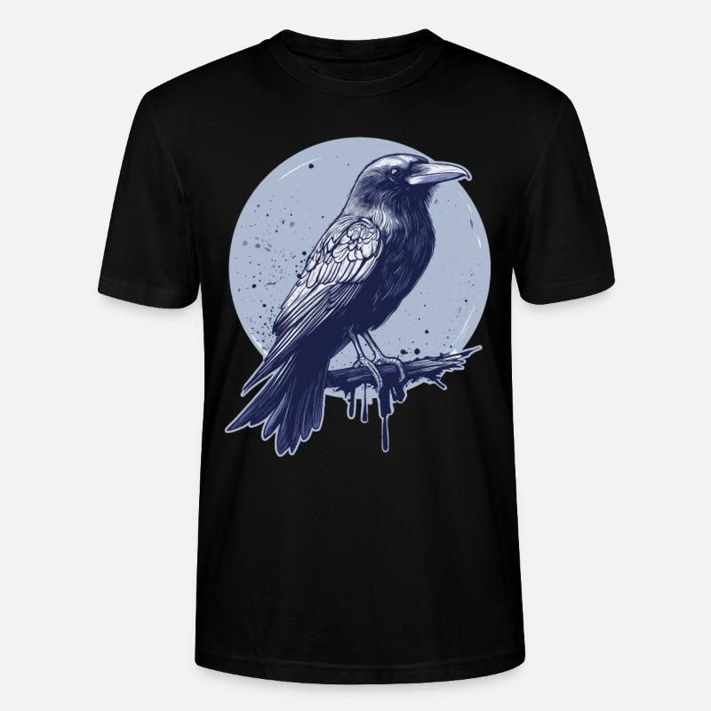 Rabe Krähe - Stanley/Stella Unisex Bio-T-Shirt CRAFTER - Schwarz