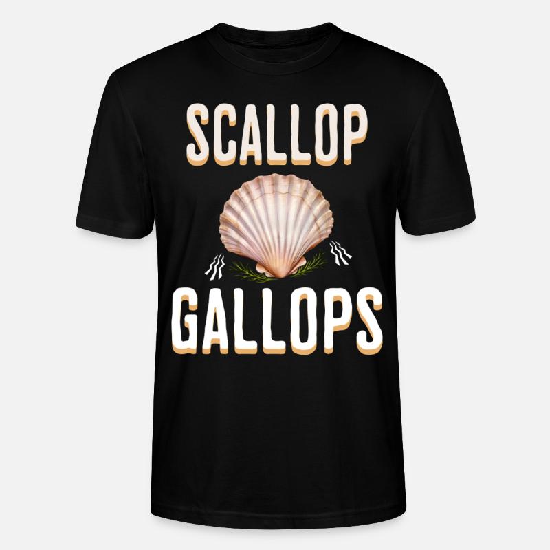 Humour Scallop Gallops Meme - T-shirt bio CRAFTER Stanley Stella Unisexe - noir