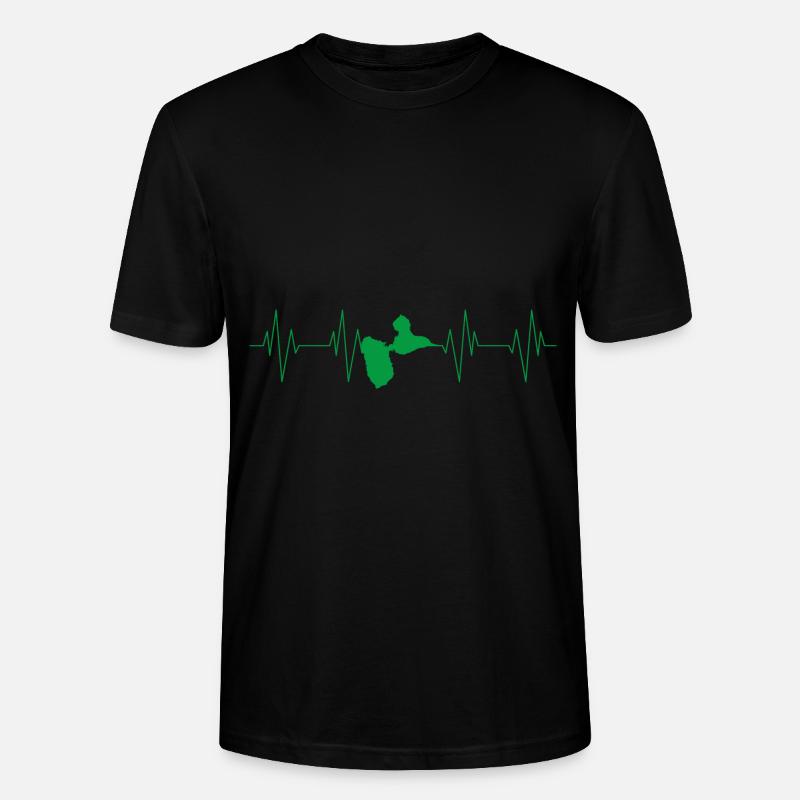 Guadeloupe-Herzfrequenz - Stanley/Stella Unisex Bio-T-Shirt CRAFTER - Schwarz