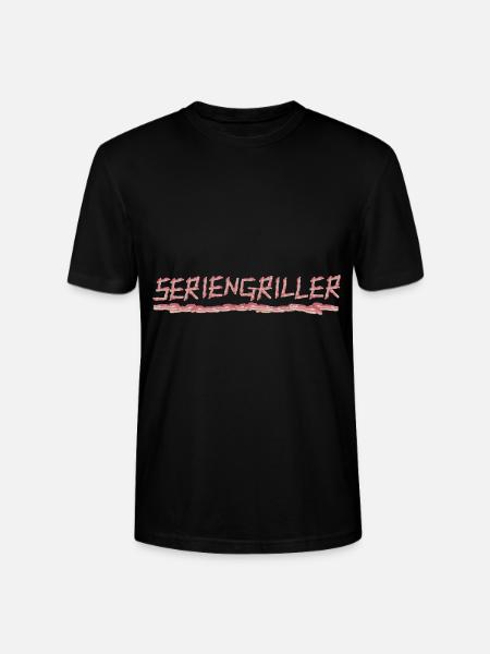 Seriengriller Speckstreifen Bacon Speck Design - Stanley/Stella Unisex Bio-T-Shirt CRAFTER - Schwarz