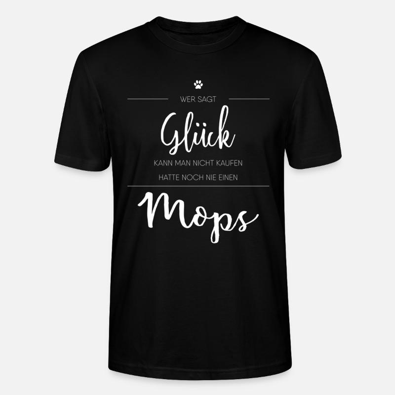 Mops Geschenk - Stanley/Stella Unisex Bio-T-Shirt CRAFTER - Schwarz