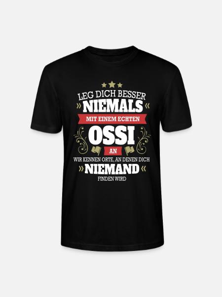 OSSI - LEG DICH NIEMALS MIT EINEM AN - Stanley/Stella Unisex Bio-T-Shirt CRAFTER - Schwarz