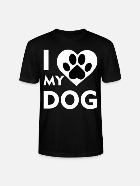 I Love my dog - Stanley/Stella CRAFTER Unisex Organic T-Shirt - black