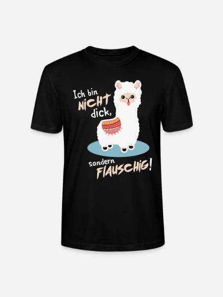 ALPAKA - NICHT DICK, SONDERN FLAUSCHIG - T-SHIRT - Stanley/Stella Unisex Bio-T-Shirt CRAFTER - Schwarz