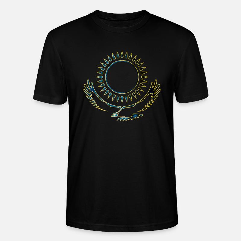 Kasachstan Adler edel - Stanley/Stella Unisex Bio-T-Shirt CRAFTER - Schwarz