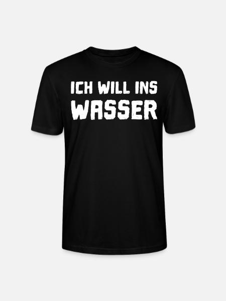 Ich will ins Wasser - Stanley/Stella Unisex Bio-T-Shirt CRAFTER - Schwarz
