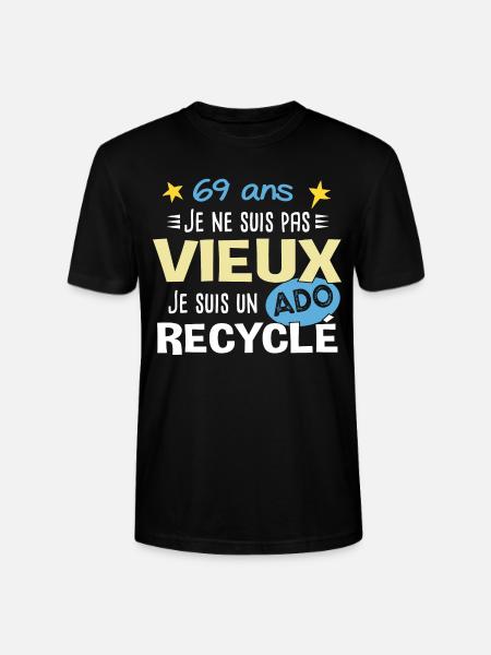 69 ans anniversaire papy fête des pères humour - T-shirt bio CRAFTER Stanley Stella Unisexe - noir