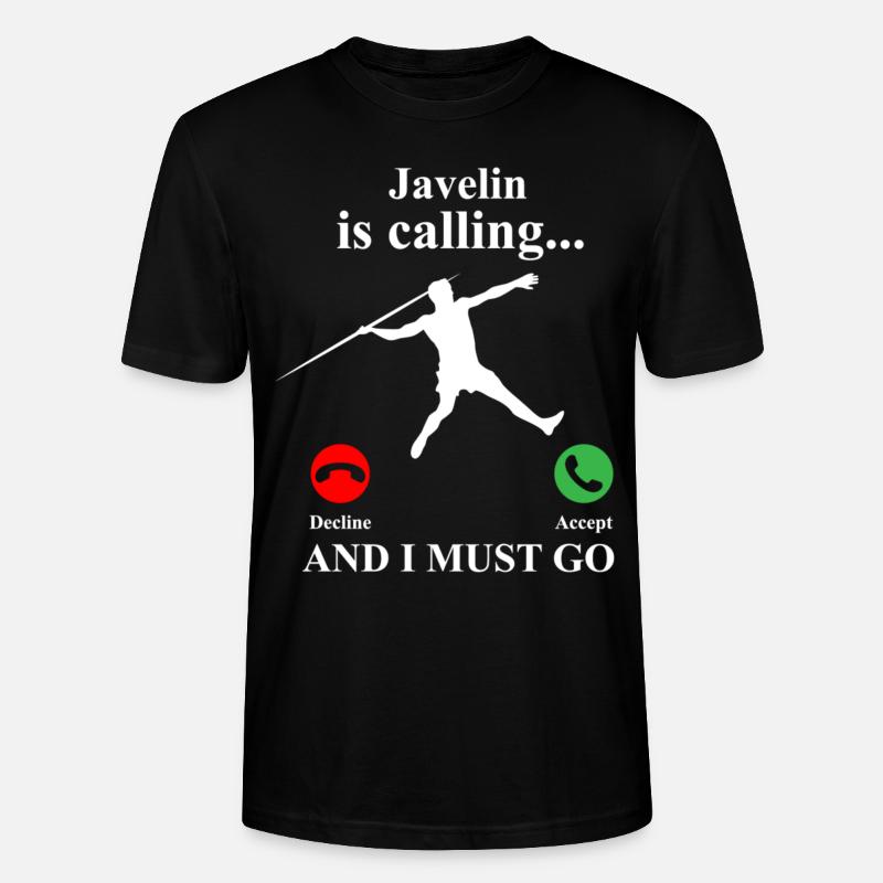 Lancer de lance athlète athlétisme - T-shirt bio CRAFTER Stanley Stella Unisexe - noir