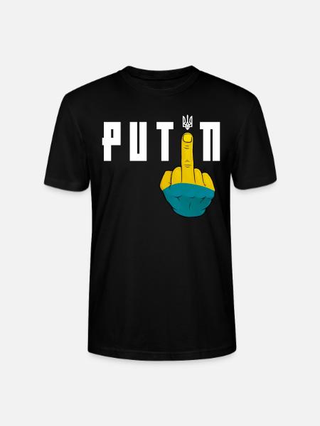 Fuck Putin | Support Ukraine - Stanley/Stella CRAFTER Unisex Organic T-Shirt - black