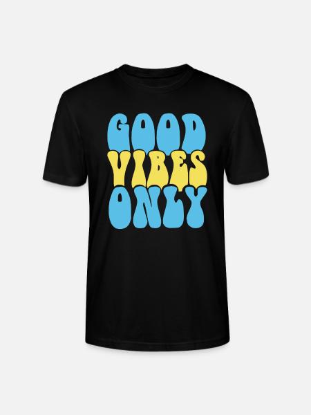 GOOD VIBES ONLY - Stanley/Stella Unisex Bio-T-Shirt CRAFTER - Schwarz