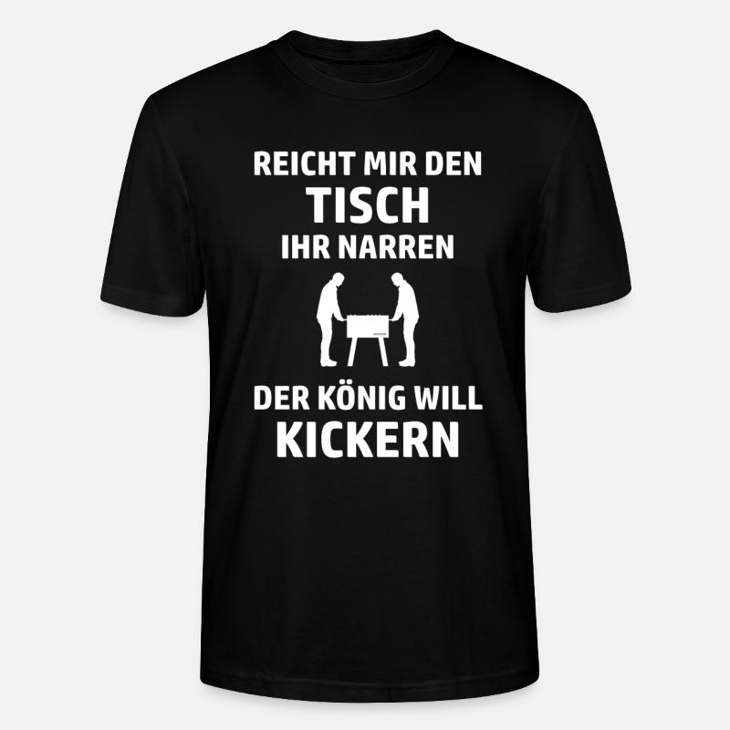 Kickern Tischkicker Kickerabend Spruch Foosball - Stanley/Stella Unisex Bio-T-Shirt CRAFTER - Schwarz