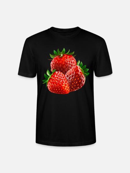 Erdbeere Erdbeeren - Stanley/Stella Unisex Bio-T-Shirt CRAFTER - Schwarz