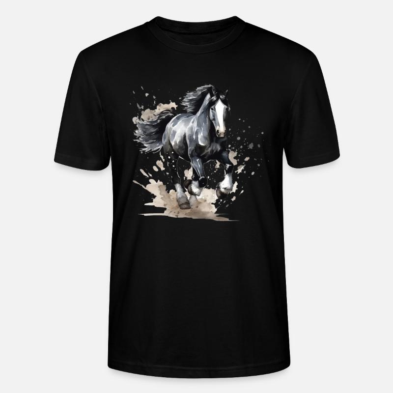 Wildes Pferd - Stanley/Stella Unisex Bio-T-Shirt CRAFTER - Schwarz