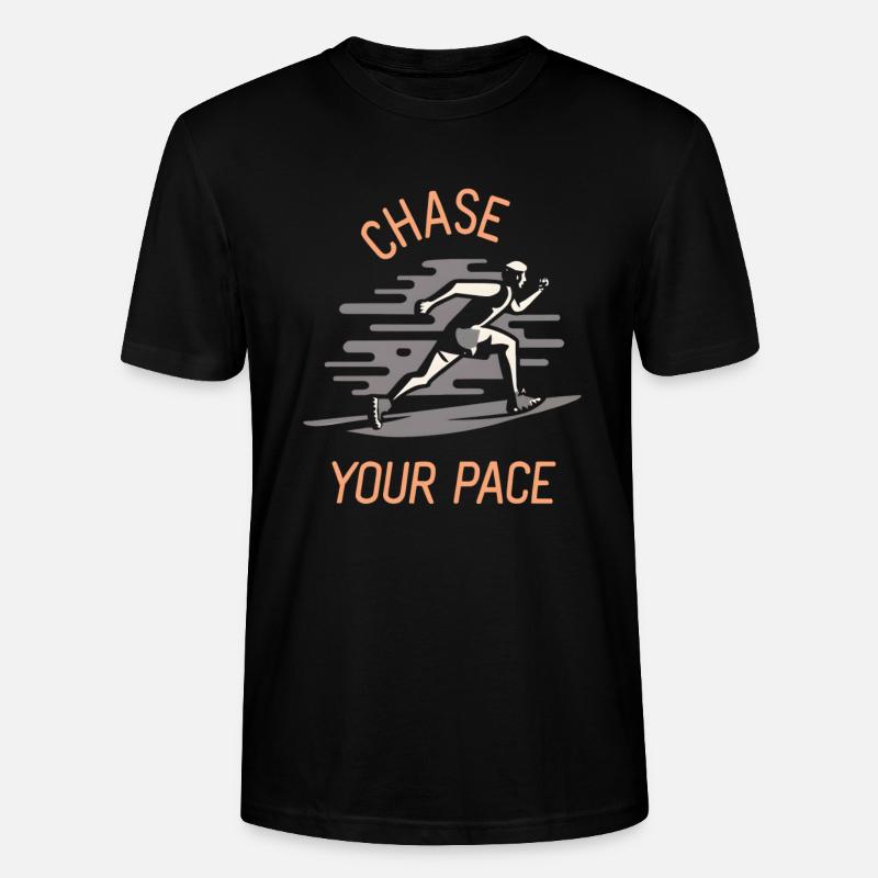 Chase Your Pace Running Design - Stanley/Stella Unisex Bio-T-Shirt CRAFTER - Schwarz