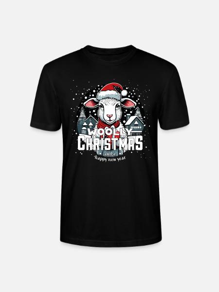 Julesau - Ullen jul - Stanley/Stella CRAFTER unisex økologisk T-skjorte - svart