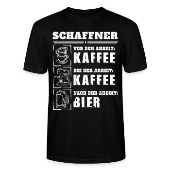 Mon quotidien de chef d'orchestre - T-shirt bio CRAFTER Stanley Stella Unisexe - noir - Devant - Alina (178cm) & Michal (187cm)