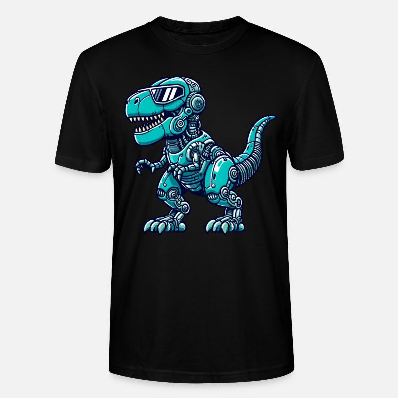 T-Rex Cyborg Dinosaurier - Stanley/Stella Unisex Bio-T-Shirt CRAFTER - Schwarz