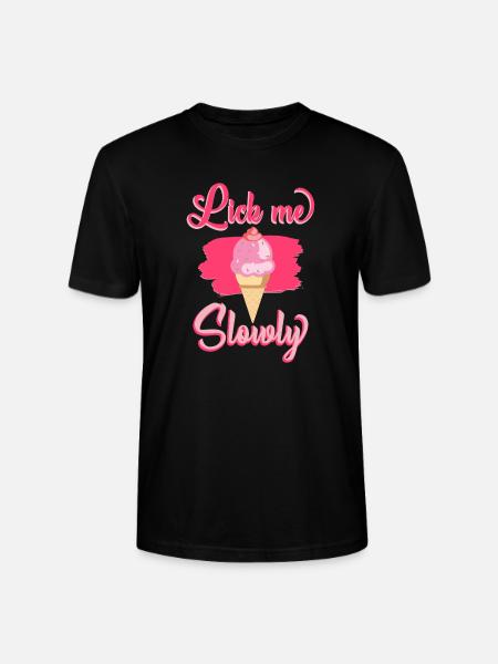 Lick me Slowly - helado de helado regalo de helado - Camiseta unisex ecológica CRAFTER de Stanley/Stella - negro