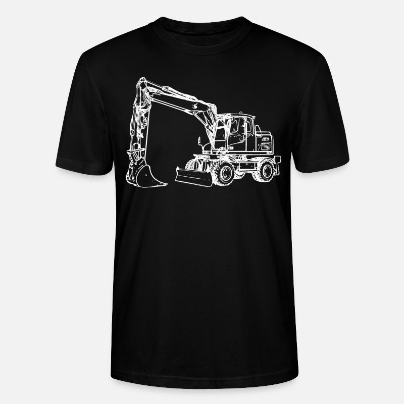 Bagger Radbagger Schaufelbagger weiß - Stanley/Stella Unisex Bio-T-Shirt CRAFTER - Schwarz
