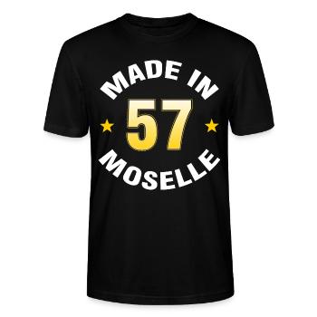 Moselle - T-shirt bio CRAFTER Stanley Stella Unisexe - noir - Devant - Alina (178cm) & Michal (187cm)