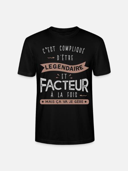 facteur légendaire profession métier postier - T-shirt bio CRAFTER Stanley Stella Unisexe - noir