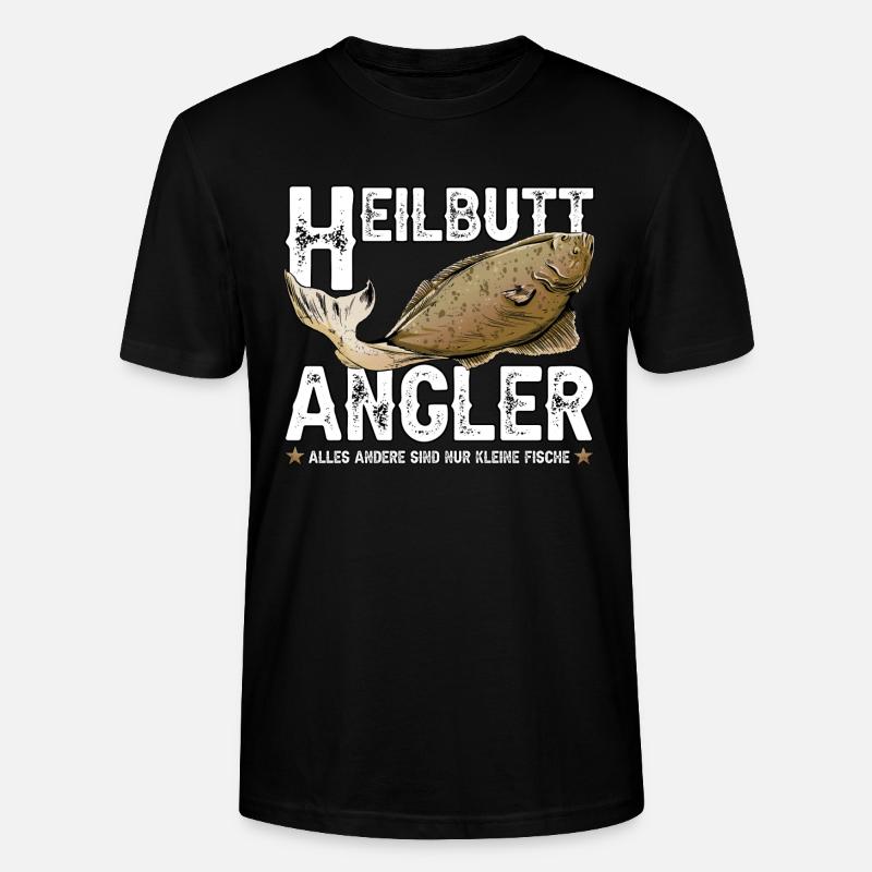Heilbutt Angler - Stanley/Stella Unisex Bio-T-Shirt CRAFTER - Schwarz