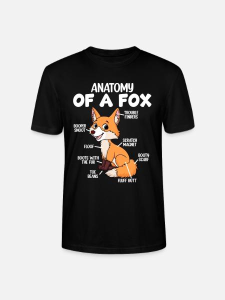 Anatomy of a fox - Stanley/Stella CRAFTER Unisex Organic T-Shirt - black