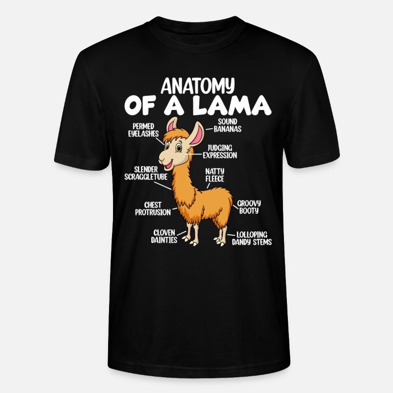 Anatomie d’un lama - T-shirt bio CRAFTER Stanley Stella Unisexe - noir
