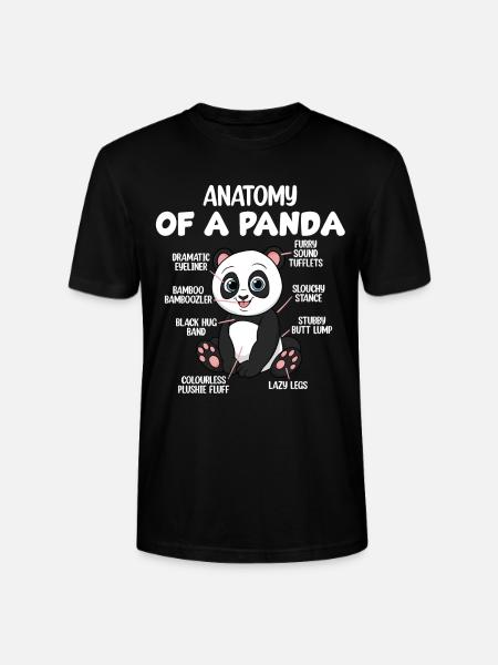 Anatomy of a panda - Stanley/Stella CRAFTER Unisex Organic T-Shirt - black