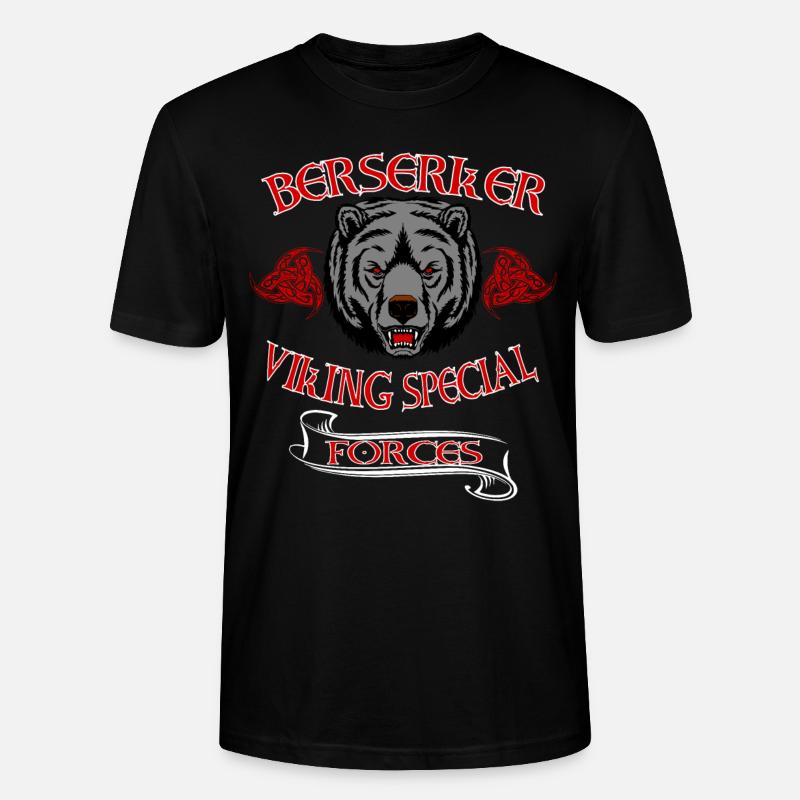 Berserker Wikinger Bär - Stanley/Stella Unisex Bio-T-Shirt CRAFTER - Schwarz
