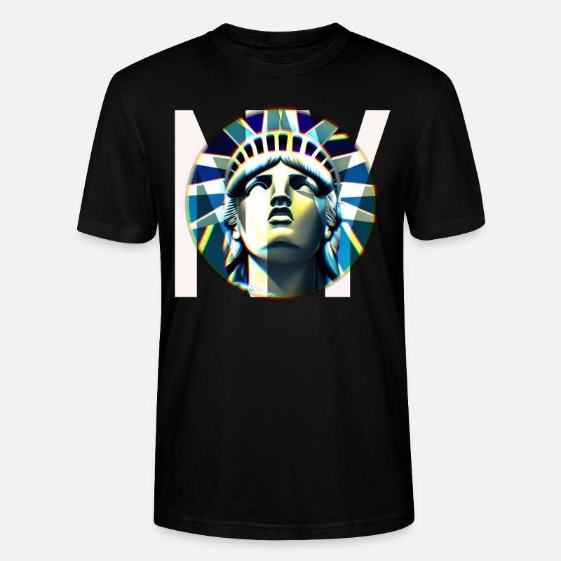 New York Freiheitsstatue - Stanley/Stella Unisex Bio-T-Shirt CRAFTER - Schwarz