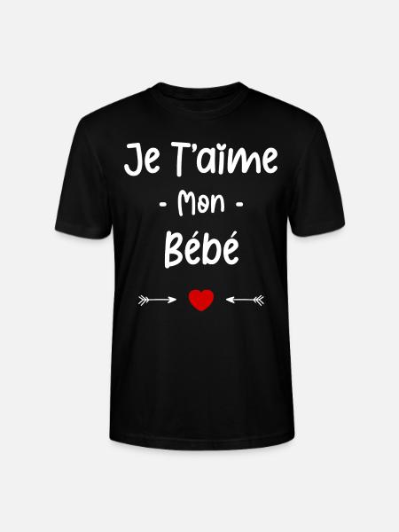 je t'aime mon Bébé - T-shirt bio CRAFTER Stanley Stella Unisexe - noir