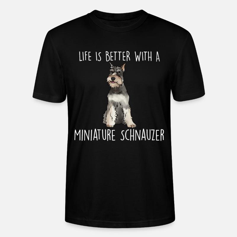 Zwergschnauzer - Stanley/Stella Unisex Bio-T-Shirt CRAFTER - Schwarz