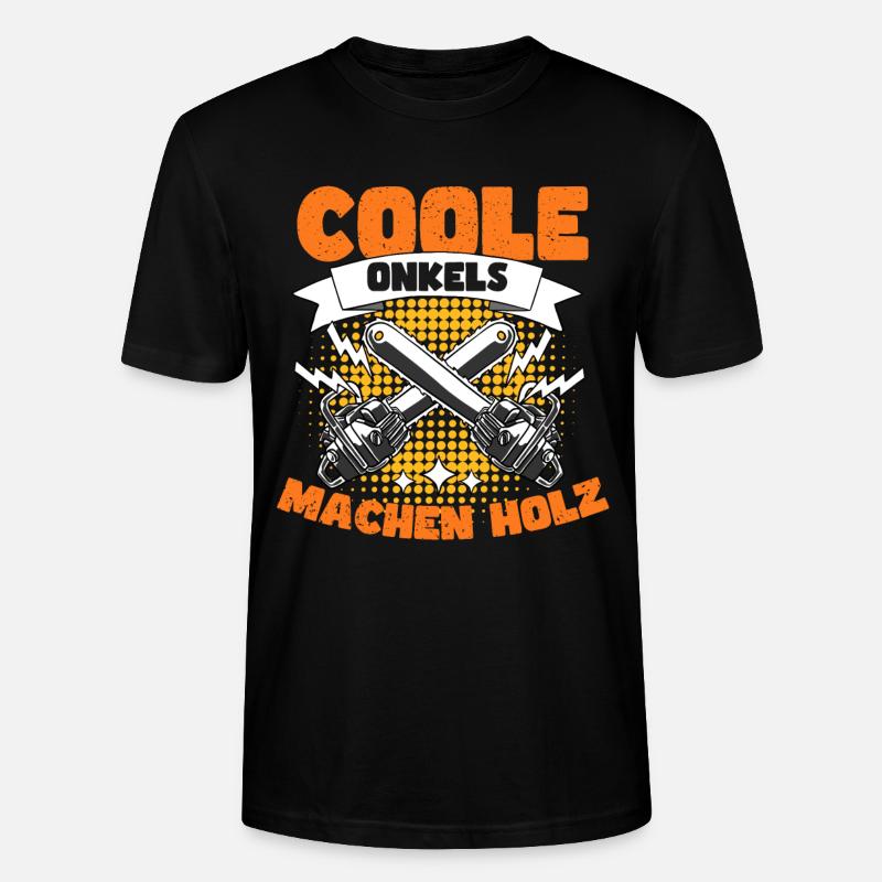 Coole Onkels Machen Holz - Stanley/Stella Unisex Bio-T-Shirt CRAFTER - Schwarz