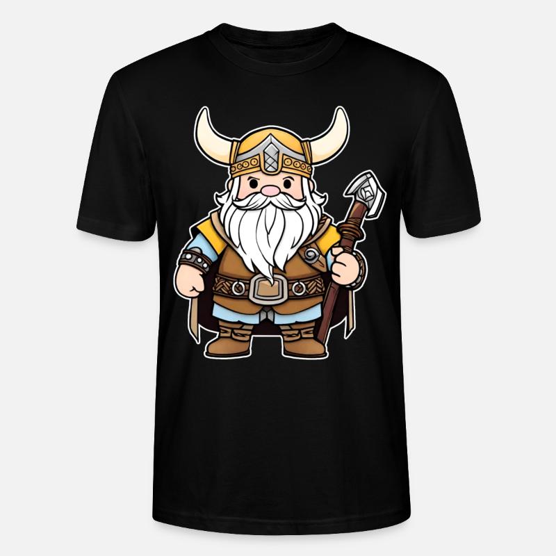 Niedlicher Wikinger - Stanley/Stella Unisex Bio-T-Shirt CRAFTER - Schwarz