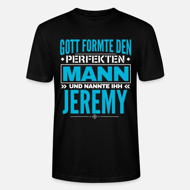 Jeremy Name Design - Stanley/Stella Unisex Bio-T-Shirt CRAFTER - Schwarz