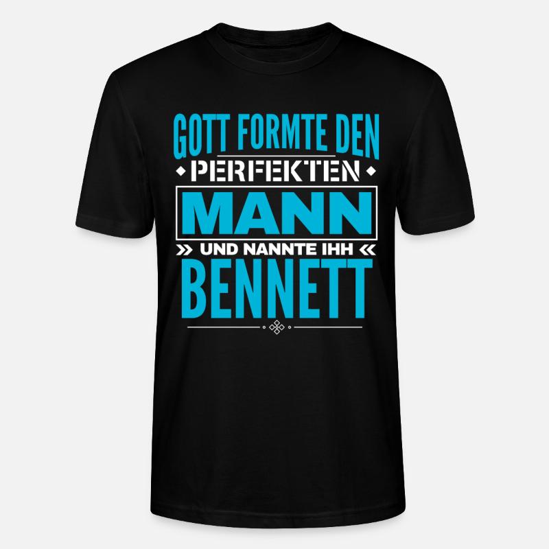 Bennett Name Design - Stanley/Stella Unisex Bio-T-Shirt CRAFTER - Schwarz