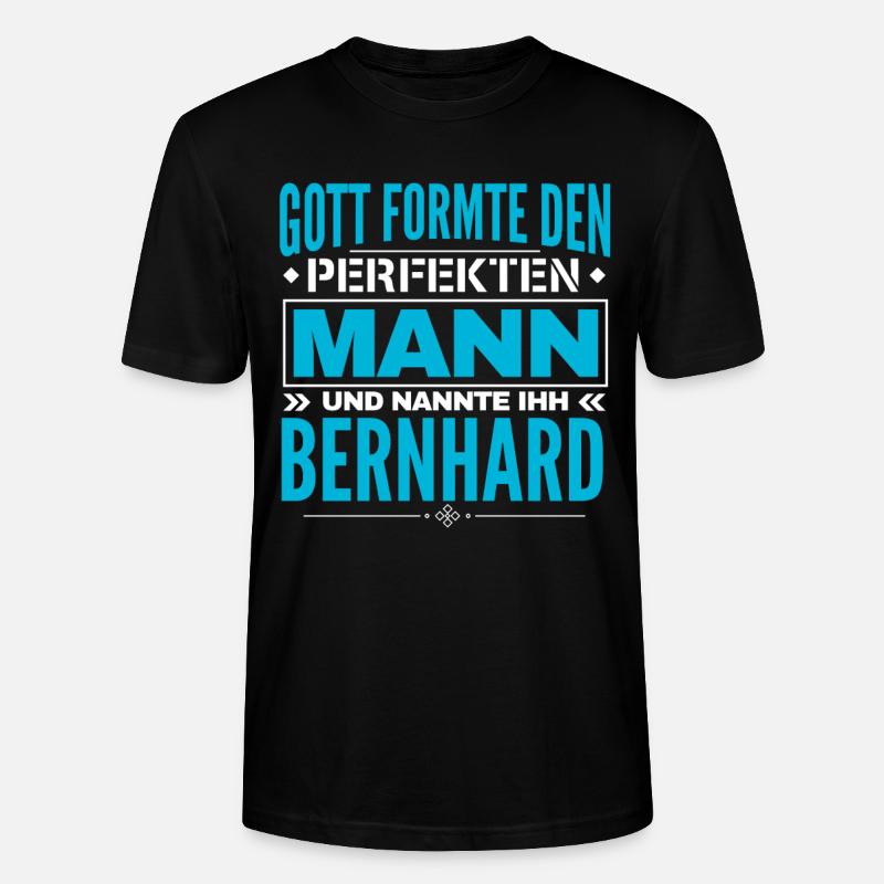 Bernhard Name Design - Stanley/Stella Unisex Bio-T-Shirt CRAFTER - Schwarz